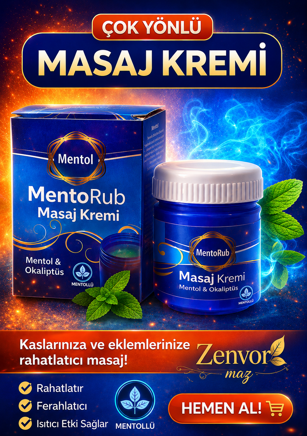Mentollü Ferahlatıcı  Masaj Kremi